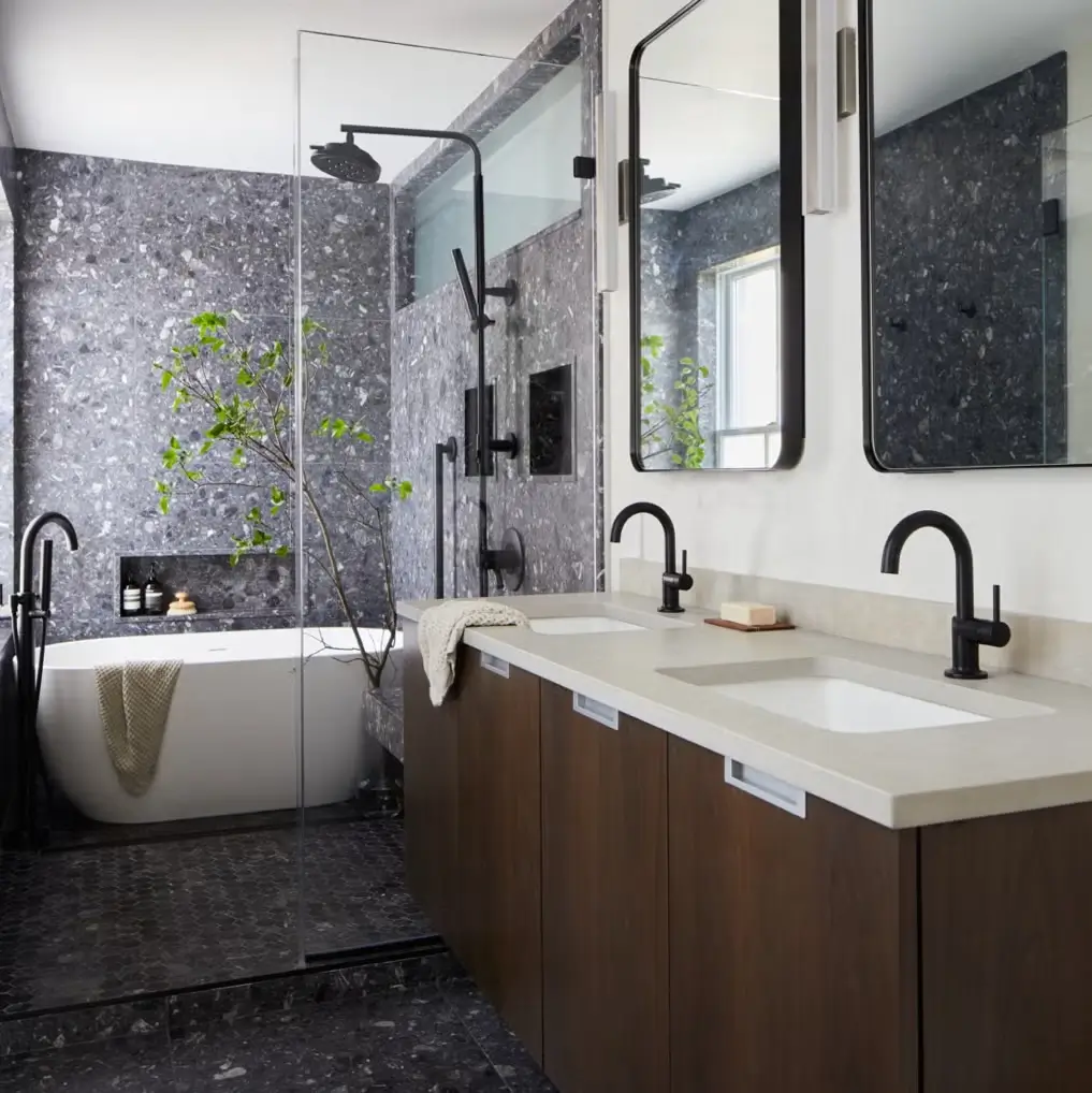 Luxurious bathroom transformation by Builders Cromwell, featuring premium bathroom renovation Cromwell designs.