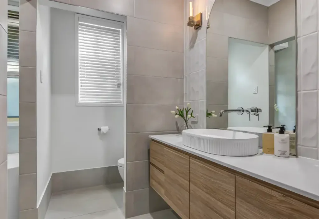 Modern bathroom design completed by Builders Cromwell, showcasing expertise in bathroom renovation Cromwell